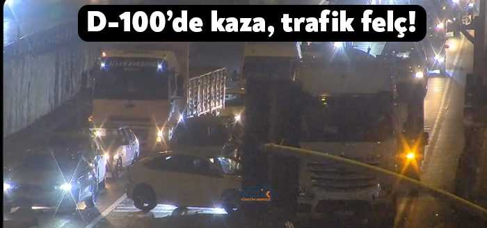 Kocaeli'nin Derince ilçesinde, D--100 Karayolu üzerinde trafik kazası meydana geldi.