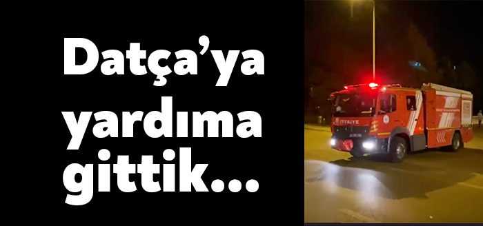 Kocaeli Büyükşehir Belediyesi Datça'da devam eden yangın söndürme çalışmalarına destek