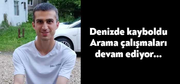 Kocaeli'nin Kandıra ilçesinde dün girdiği denizde kaybolan Yunus Çakır'ı arama