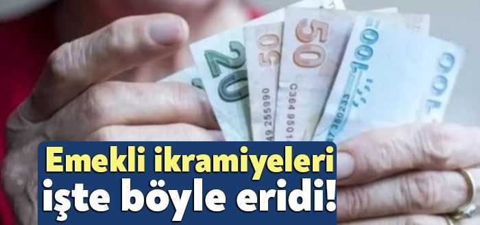 Asgari ücret 1603 TL iken emekli ikramiyesi 1000 TL idi.