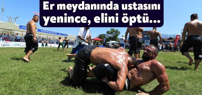 Kartepe Belediyesi tarafından düzenlenen 16.Geleneksel Hergeleci İbrahim Yağlı Güreşleri’nde başpehlivan,