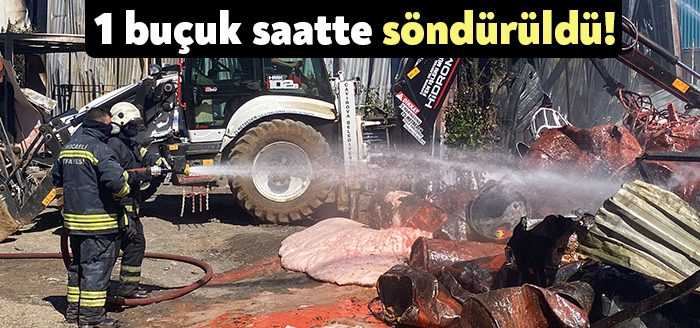 Kocaeli'nin Gebze ilçesinde bulunan boya fabrikasında çıkan yangın, itfaiye ekiplerinin