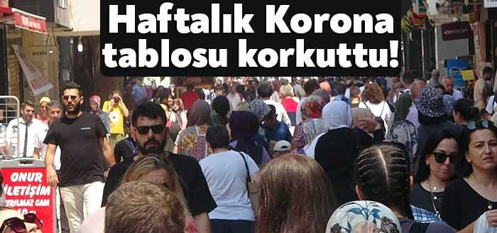 4-10 Temmuz 2022 tarihlerini kapsayan Türkiye'nin haftalık Covid-19 vaka tablosu