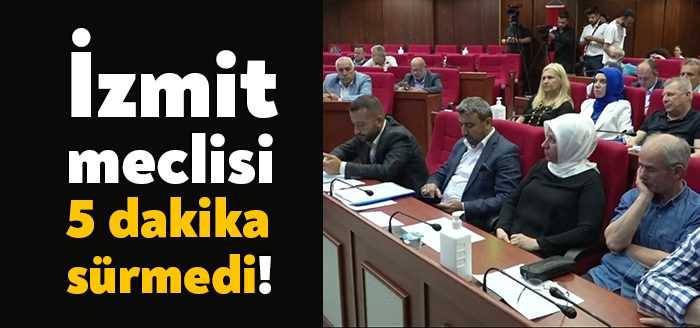 İzmit Belediye Meclisi bugün 2 gündem maddesini görüşmek üzere olağanüstü