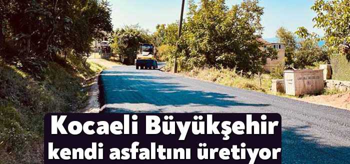 Kocaeli Büyükşehir, merkezde ve köy yollarındaki üstyapı çalışmalarında kendi şantiyesinde