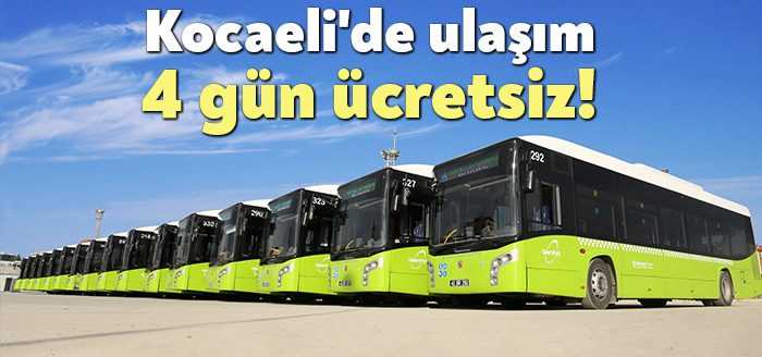 Kocaeli Büyükşehir Belediyesi, Kurban Bayramı süresince otobüs, raylı sistemler ve