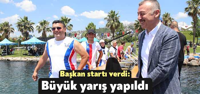 Kocaeli Büyükşehir Belediyesi’nin organize ettiği Körfez Kupası Kürek Yarışları, Başkan