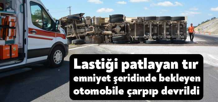 Kuzey Marmara Otoyolu Kocaeli geçişinde, otomobilinde yağ sızıntısı fark eden