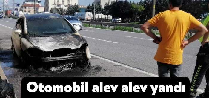 Kocaeli’de seyir halindeki aracın motor kısmında yangın çıktı. Kısa sürede