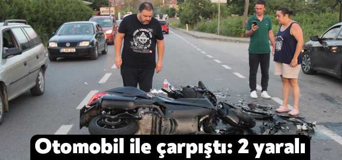 Kocaeli'de otomobil ve motosikletin çarpışması neticesinde meydana gelen kazada 2