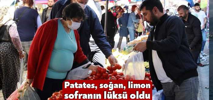 Vatandaşın 4 temel besin ürünü patates, soğan, domates ve limon,