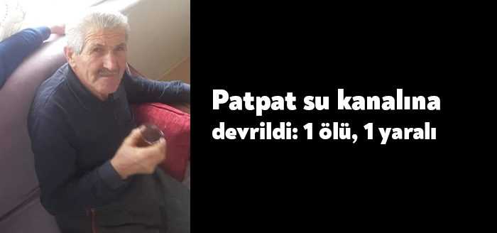Kocaeli'nin İzmit ilçesinde tarım aracı olarak bilinen patpatın su kanalına
