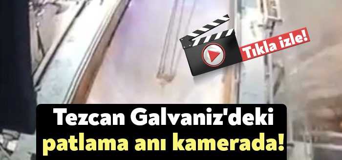 Kocaeli’de 11 kişinin yaralanmasıyla neticelenen fabrikadaki patlama anı, güvenlik kameralarına