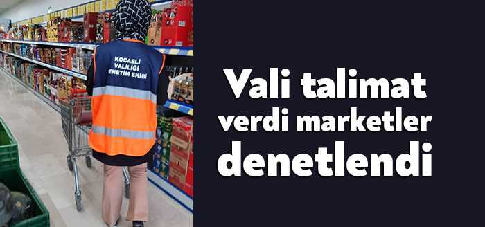 Kocaeli Valiliği Ticaret İl Müdürlüğü ekipleri, Başiskele'deki marketlerde fahiş fiyat