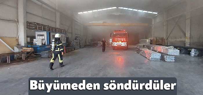  Kocaeli’nin Gebze ilçesinde bir alüminyum fabrikasının idari binasında çıkan yangın,