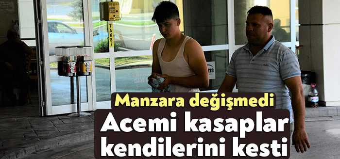  Kocaeli'de kurban kesimi sırasında kendini yaralayan acemi kasaplar, hastanelerin acil