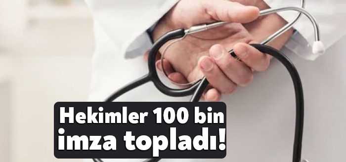 Sağlık çalışanı şartlarının iyileştirilmesi için başlatılan kampanyada 100 bin imza