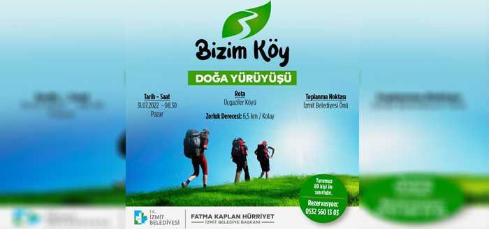 İzmit Belediyesi Spor İşleri Müdürlüğü’nün İzmit’in köylerinin tanıtımı ve kalkınmasını