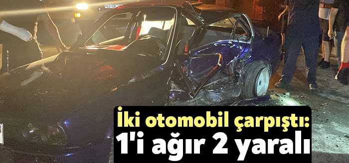 Kocaeli’nin Darıca ilçesinde iki otomobil çarpıştı. Kazaya karışan araçların sürücüleri