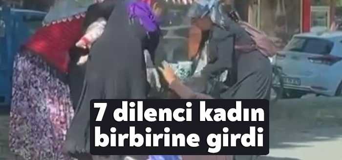 Kocaeli’nin İzmit ilçesinde 7 dilenci kadın birbirine girdi. Çıkan kavgada