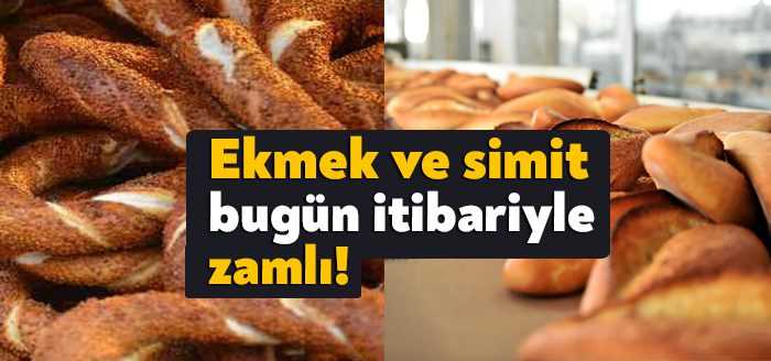 Kocaeli'de bugün itibariyle ekmek 4 liradan, simit de 5