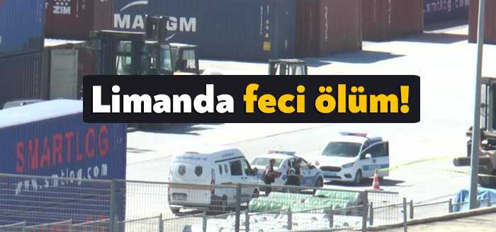 Kocaeli’nin Dilovası ilçesinde bulunan limanda çalışırken forklift ile sac arasında