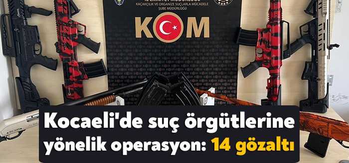 Kocaeli'de suç örgütü kuran kişilere yönelik gerçekleştiren operasyonda 20 ayrı