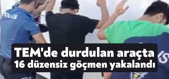 Kocaeli Emniyet Müdürlüğü ekipleri tarafından TEM otoyolunun Kocaeli geçişinde durdurulan