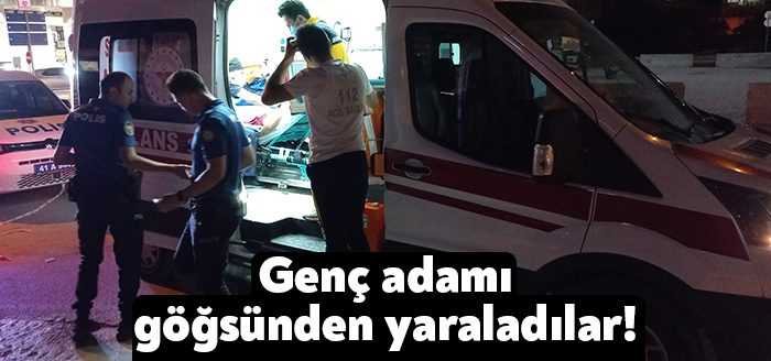 Kocaeli'nin Körfez ilçesinde kesici aletle göğsünden yaralanan kişi büfedeki vatandaşlardan