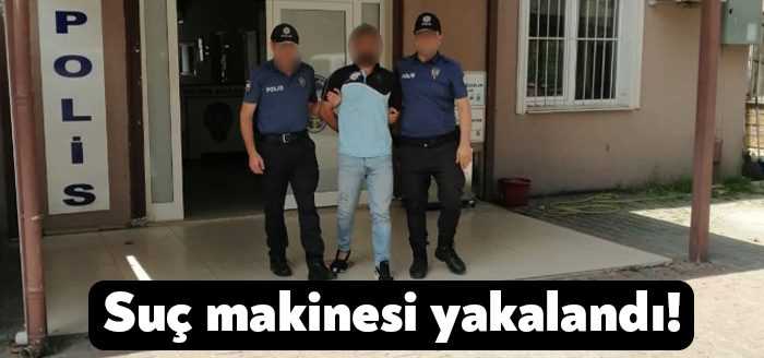 İzmit’te girdiği bir evden hırsızlık yaptığı belirlenen, 36 suç kaydı