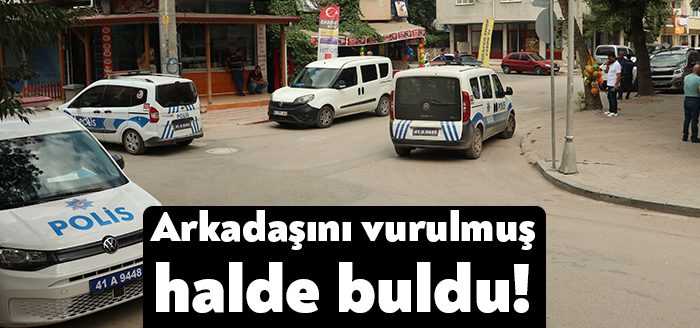 Kocaeli'nin Körfez ilçesinde bir kişi, arkadaşının işyerinde silahlı vurulmuş halde