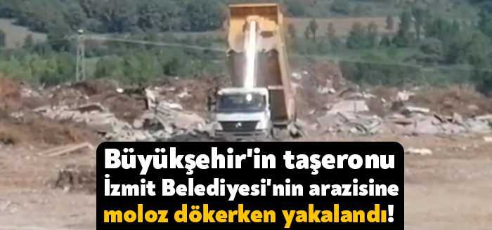 Büyükşehir Belediyesi taşeronuna ait bir kamyon hafriyat atıklarını Modern Hayvan