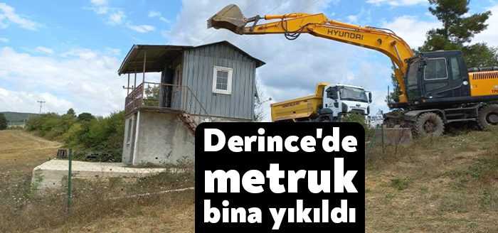 Derince'de metruk ve kaçak yapının yıkımı, Derince Belediyesi Yapı Kontrol