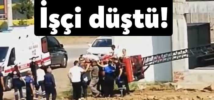 Kocaeli’de inşaat boşluğuna düşen işçi yaralandı. Yaralı işçi itfaiye ekiplerinin