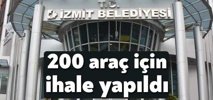 İzmit Belediyesinin 200 araç kiralama ihalesi bugün gerçekleştirildi. 11 firmanın