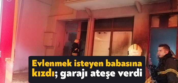 Kocaeli’nin İzmit ilçesinde evlenmesini istemediği babasını ikna edemeyen oğlu, garajı