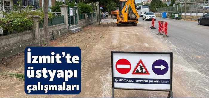 Kocaeli Büyükşehir Belediyesi, İzmit Kuruçeşme Mahallesi Karayolu Sokağı’nda asfaltlama ve
