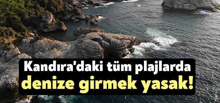 Olumsuz hava şartları nedeniyle Kandıra sahillerinin tümünde denize girmek yasaklandı