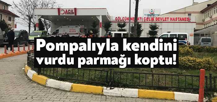 Kocaeli’nin Gölcük ilçesinde pompalı tüfeğini temizlerken kendini vuran şahsın ayak