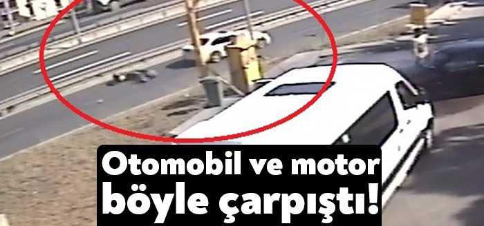 Kocaeli’nin Gebze ilçesi D-100 Karayolu yan yolda otomobil ile çarpışan