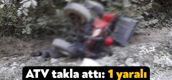 Kocaeli'nin Kartepe ilçesinde ATV'nin takla atması neticesinde 1 kişi yaralandı.