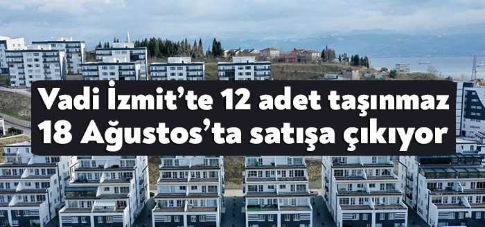 Vadi İzmit Evleri’nde 5’i daire, 7’si işyeri olmak üzere 12