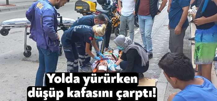 Kocaeli’nin Gebze ilçesinde yürürken dengesini kaybederek düşen vatandaş, kafasını kaldırıma