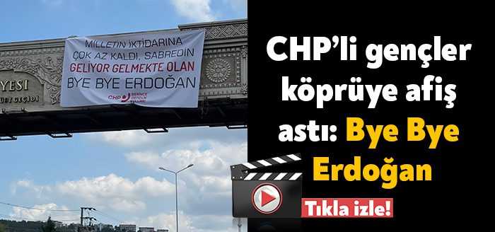 CHP Derince İlçe Gençlik Kolları, Cumhurbaşkanı Erdoğan’ın Kocaeli’ye gelişi öncesinde