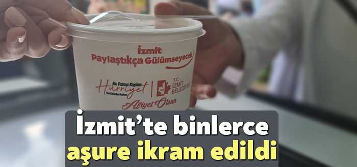 İzmit Belediyesi Sosyal Destek Hizmetleri Müdürlüğü ekipleri, Muharrem ayı dolayısıyla