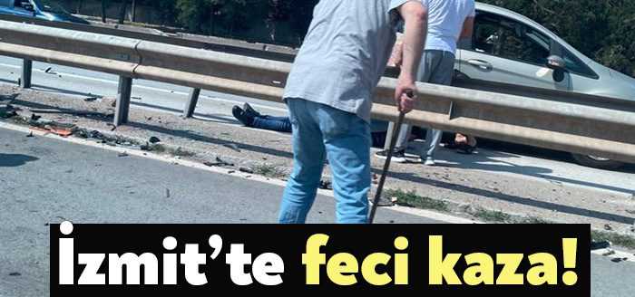 Kocaeli'nin İzmit ilçesinde D-100 karayolu eski cezaevi mevkiinde meydana gelen
