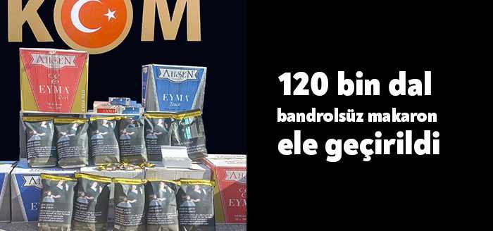 Kocaeli’de bir iş yeri ve deposunda yapılan arama neticesinde 120