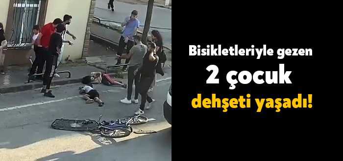 Kocaeli’de 2 bisikletli çocuğa servis minibüsü çarptı. Yaralanan 2 çocuk