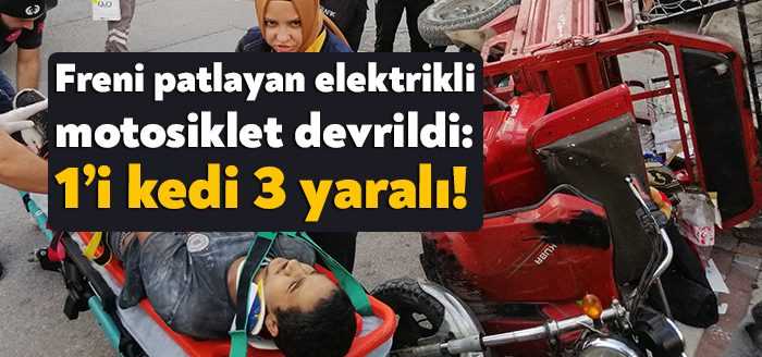 Kocaeli’de freni patlayan elektrikli motosikletin devrilmesi sonucu meydana gelen kazada