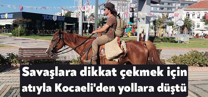 Kocaeli'nin Karamürsel ilçesinde 'atıyla yollara düşen gezen Türk' lakaplı Halit